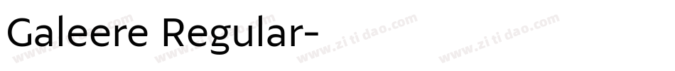 Galeere Regular字体转换